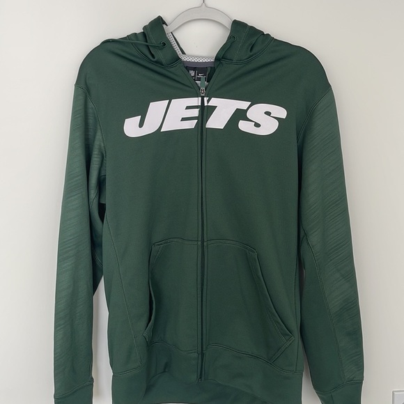MEN’S NIKE NEW YORK JETS SWEATSHIRT HOODIE XL THERMA-FIT GREEN - Picture 1 of 10
